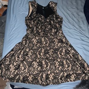 Short cute dress black sheer in front and back